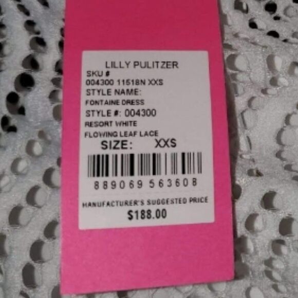 Lilly Pulitzer Fontaine Dress Flowing Leaf Lace - Picture 6 of 6